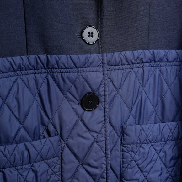 Tibi Quilted Combo Navy Blazer Jacket - Picture 9 of 12